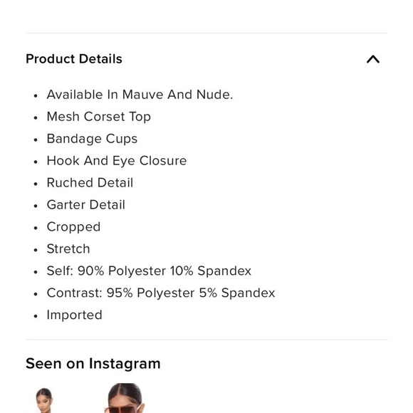 Fashion Nova Don’t Worry About Me Corset Top Nude Long Sleeve Mesh - Picture 9 of 9